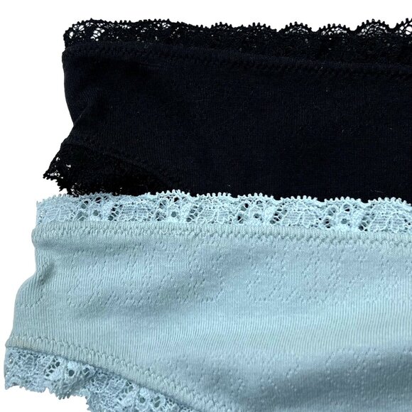 SKIMS Lace Pointelle Cheeky Brief Lot of 2 Sky Onyx Womens 4X - Picture 7 of 13
